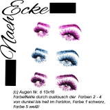 Stickdatei Augen 6 13x18