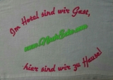 Stickdatei Im Hotel sind wir Gast... 13x18