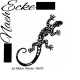Stickdatei Maori Gecko 10x10