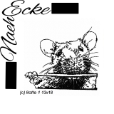 Embroider rat 1 5x7