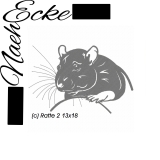 Embroider rat 2 5x7