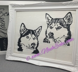 Stickdatei Alaskan Husky 1 13x18