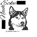 Embroidery Alaskan Husky 1-3 5x7