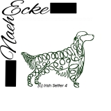 Embroidery Irish Setter 4 4x4