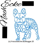 Stickdatei Französische Bulldogge 25 10x10