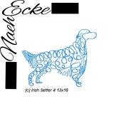 Embroidery Irish Setter 4 5x7