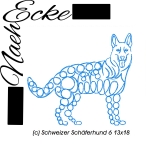 Stickdatei Schweizer Schäferhund Nr. 6 13x18