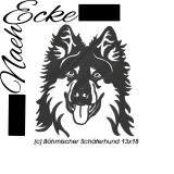 Stickdatei Böhmischer Schäferhund 13x18