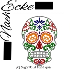Embroidery Sugar scull Nr.1 5x7