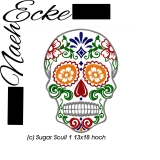 Embroidery Sugar scull Nr.1 5x7