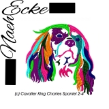 Embroidery Cavalier King Charles Spaniel 2-4 4x4