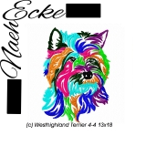 Embroidery Westhighland Terrier Nr. 4-4 4x4
