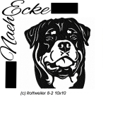 Stickdatei Rottweiler Nr. 8-2 10x10