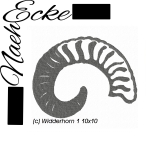 Embroidery aries horn 4x4