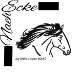 Embroidery Shire Horse 1 4x4
