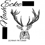 Embroidery Deer 14-3 11.81 x 7.87 Scrib-Art
