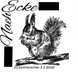 Stickdatei Eichhörnchen 3-3 20x20 Scrib Art