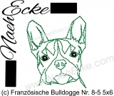 Embroidery French Bulldog 8-5 4x4