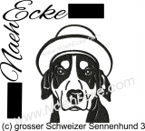 Embroidery big suisse Mountain Dog 3 4x4