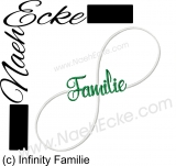 Stickdatei Unendlichkeit Infinity Familie 10x10