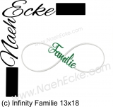 Stickdatei Unendlichkeit Infinity Familie 13x18