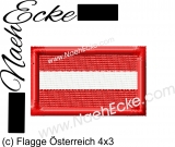 Stickdatei Flagge Österreich 4x3