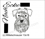 Embroidery medium schnauzer 5x7