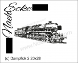 Stickdatei Eisenbahn Dampflok 2 20x28