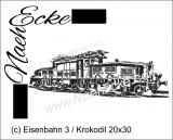 Stickdatei Eisenbahn 3 Krokodil 20x30