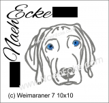 Embroidery Weimaraner 7 4x4
