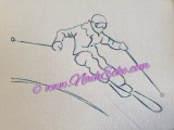 Stickdatei Skifahrer / Ski 2 10x10