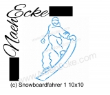 Stickdatei Snowboardfahrer 1 Mini-Datei 10x10