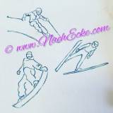 Stickdatei Snowboardfahrer 1 Mini-Datei 10x10