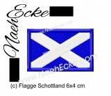 Stickdatei Flagge Schottland 6x4 cm