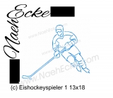 Embroidery ice hockey player 1 5x7