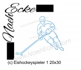 Embroidery ice hockey player 1 11.81 x 7.87