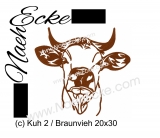 Embroidery Cow  2 / Brown Swiss 11.81 x 7.87