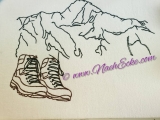Stickdatei Wandern 5 / Wanderschuhe 10x10