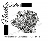 Stickdatei Deutsch Langhaar 1-2 13x18 Scrib-Art