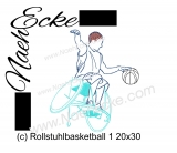 Embroidery wheelchair basketball 1 11.81 x 7.87