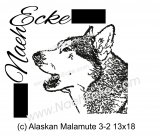 Stickdatei Alaskan Malamute Nr. 3-2 13x18 Scrib-Art