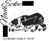 Embroidery Border Collie 5 5x7