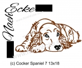 Embroidery Cockerspaniel 7 5x7