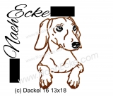 Stickdatei Dackel Nr. 16 13 x 18