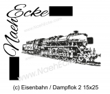 Stickdatei Eisenbahn Dampflok 2 / BR53 15x25