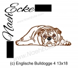 Embroidery English Bulldog 4 5x7