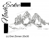 Embroidery Mountains Drei Zinnen 11.81 x 7.87