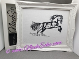 Embroidery Frisian Horse 7 11.97 x 7.87