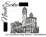 Embroidery Lighthouse Kap Arkona Schinkelturm 7.87 x 11.02 / 11.81 x 7.87