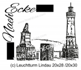 Embroidery Lighthouse Kap Arkona Peilturm 7.87 x 11.02 / 11.81 x 7.87